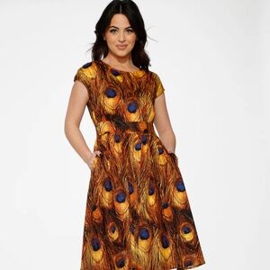 Orchid Bloom Peacock Dress L/8US